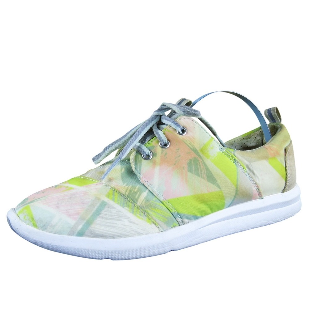 TOMS Women Del‎ Rey Sneaker Yellow Fabric Sz 6.5 Medium Gently Used 2025